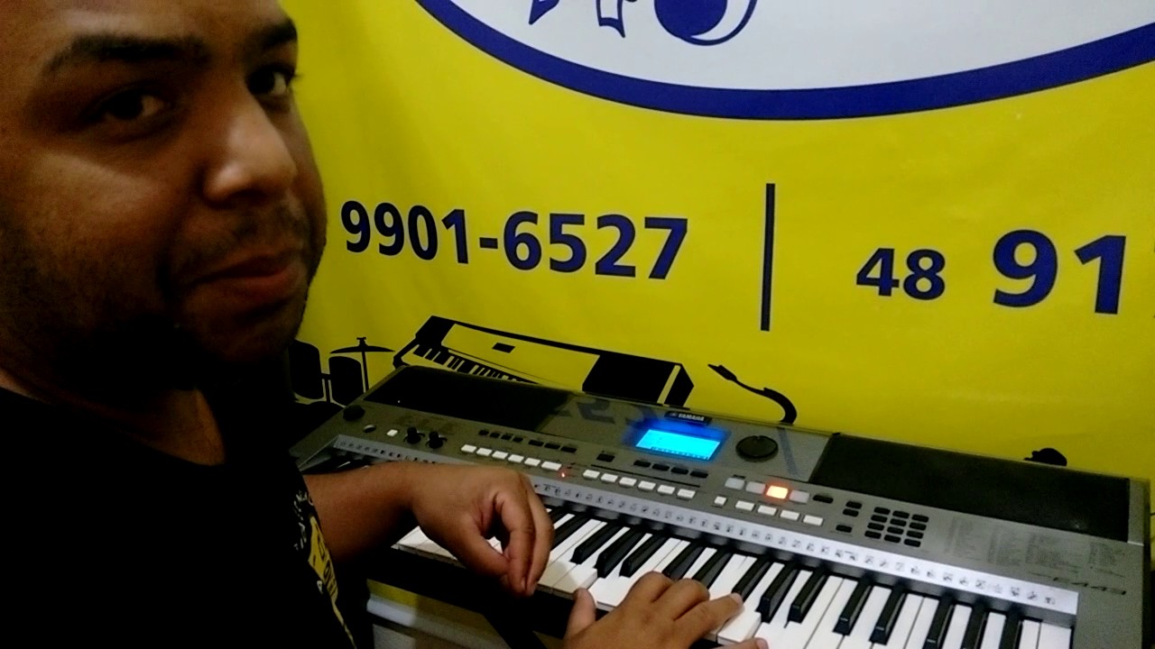 Programação de guitarra com o teclado Yamaha E-443