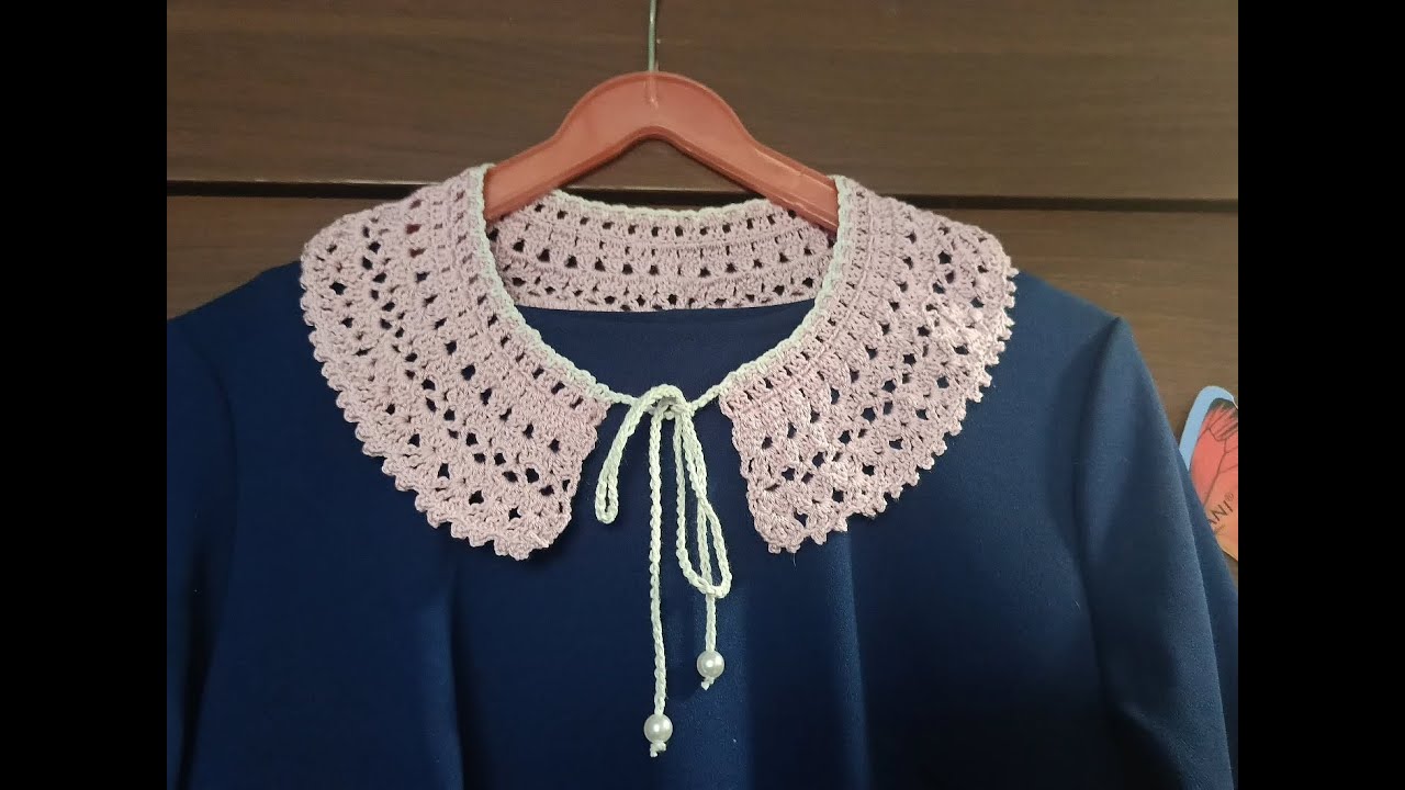 Prosty szydełkowy kołnierzyk-crochet collar