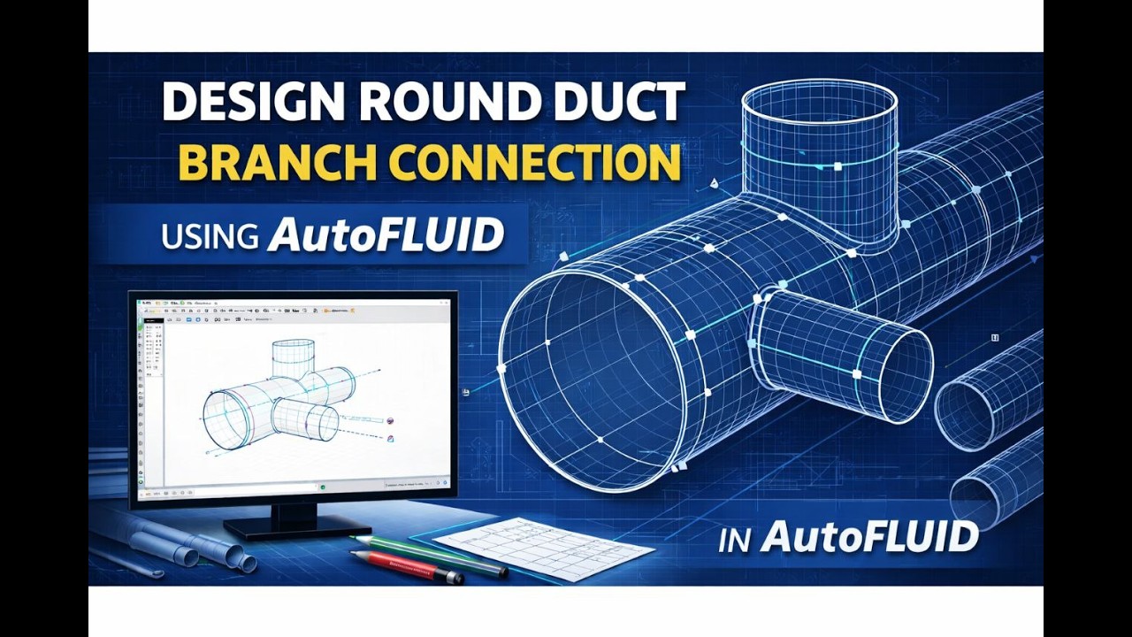 Round duct_Branch connection_Double round branch session04