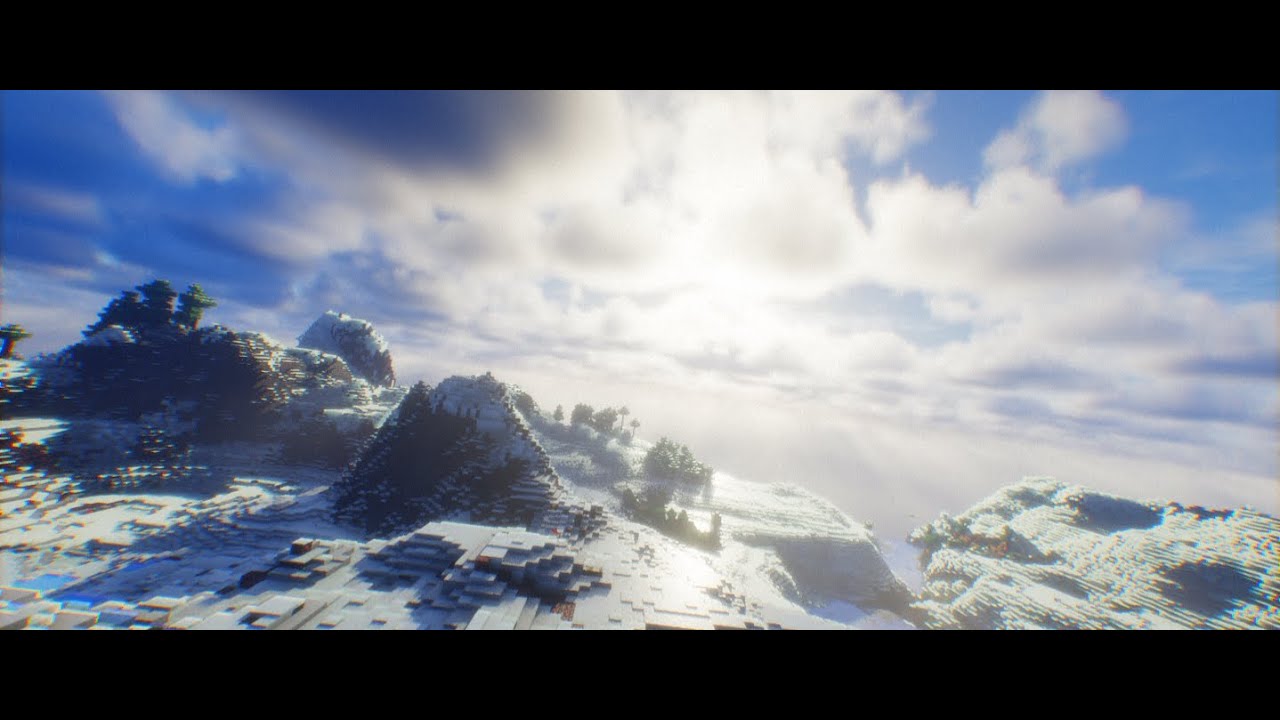 Cinematic flying in Minecraft with music.