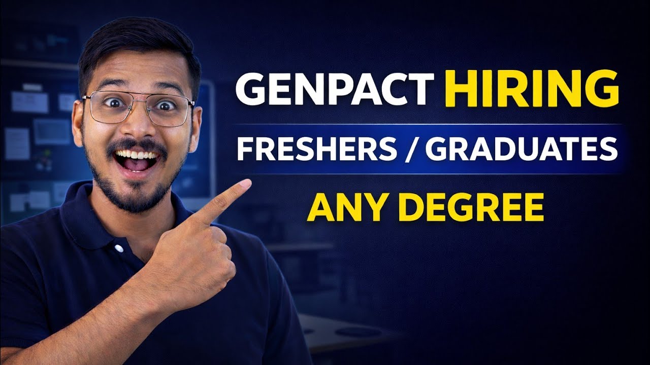 Genpact Hiring Freshers & Graduates 2026🚨 Any Degree | Multiple Roles Open