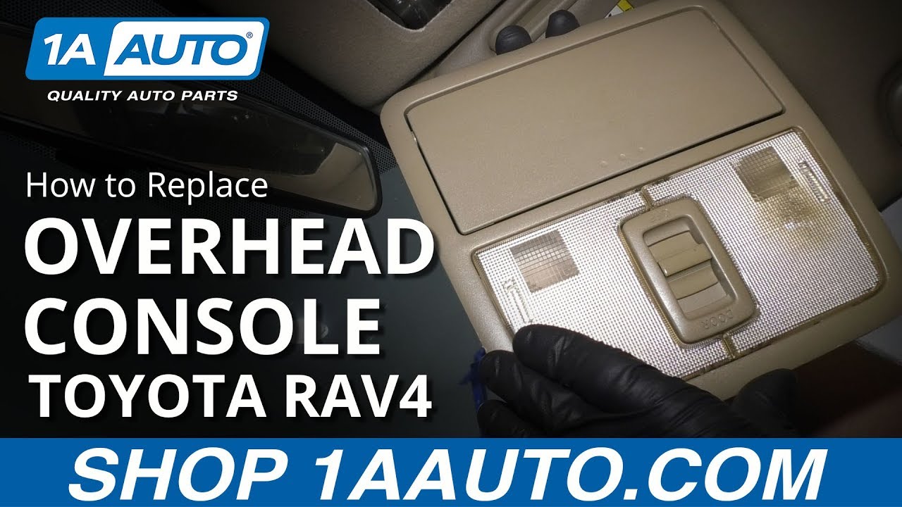 Как снять потолочную консоль Toyota RAV4 05-16
