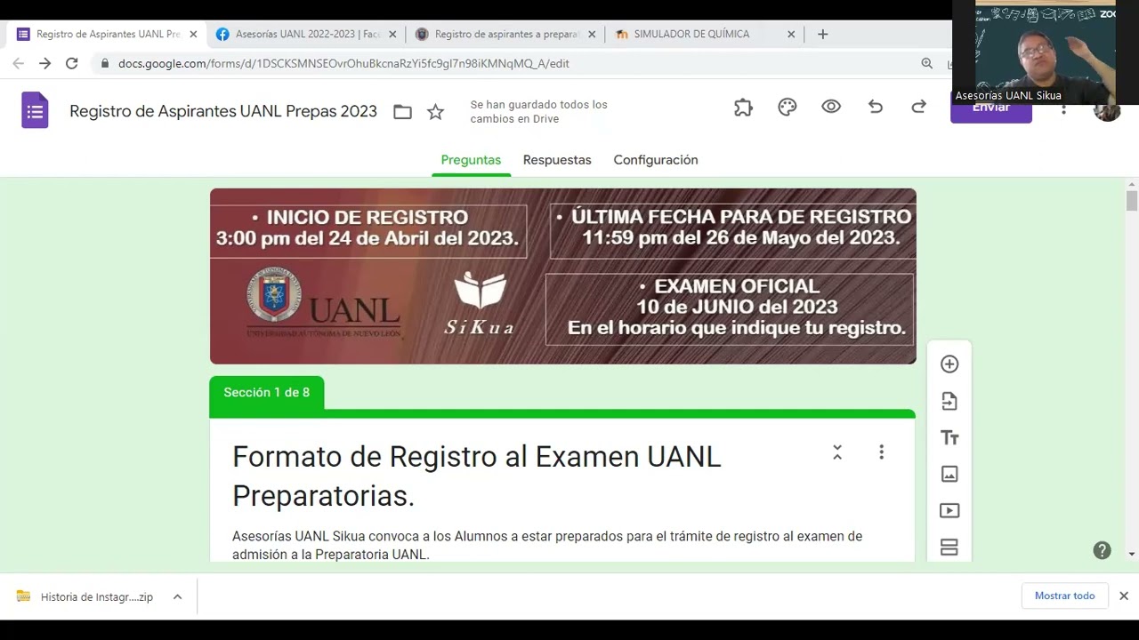Proceso de Registro al Examen UANL Preparatoria / Curso RP