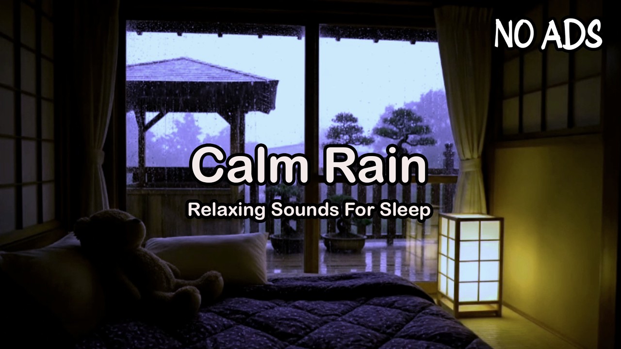 Cozy Rainy Night in a Wooden Cabin Bedroom, Fireplace Ambience for Deep Sleep, Relaxing Rain Sounds
