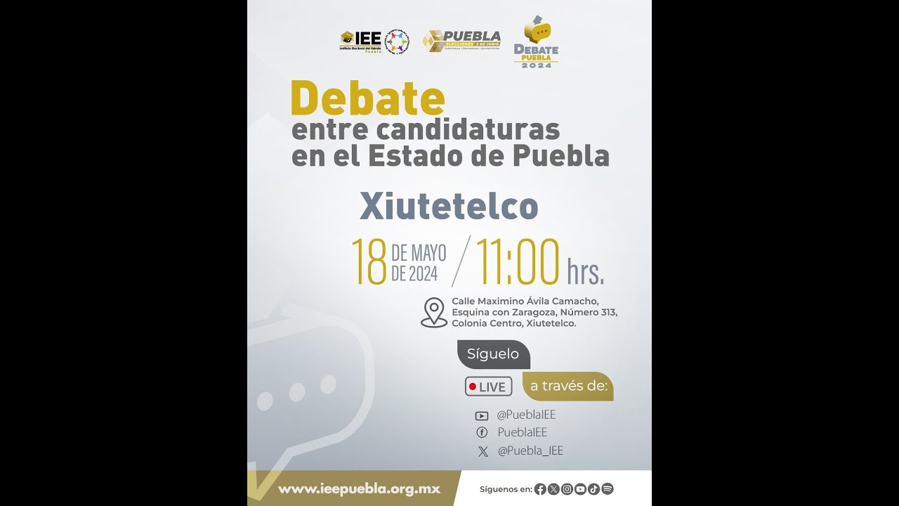 Debate entre candidaturas en el Estado de Puebla: Xiutetelco