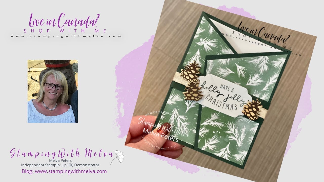 Trifold Angle Card featuring the Stampin' Up!&reg; Painted Christmas Collection