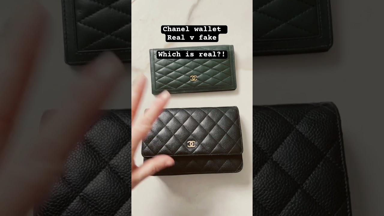 Chanel wallet - real v fake! Did you guess correctly?! #chanel #chanelbag