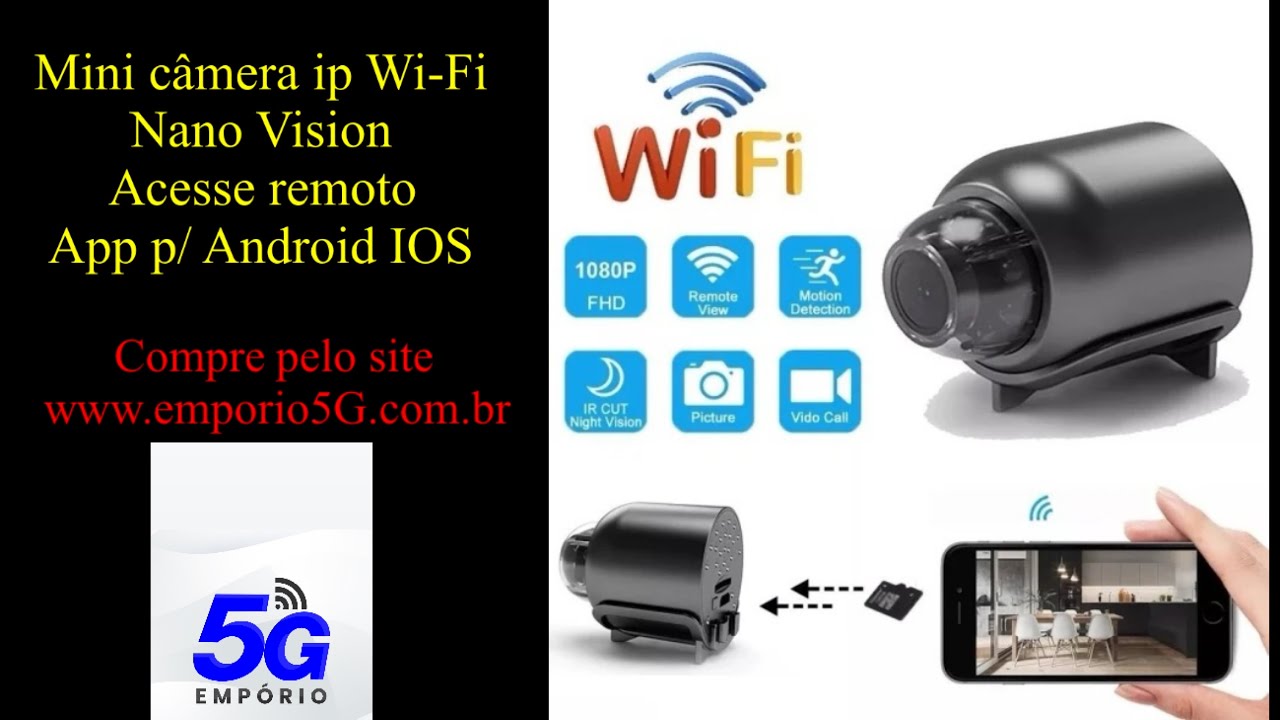 Instalação/configuração mini câmera Nano Vision App V720