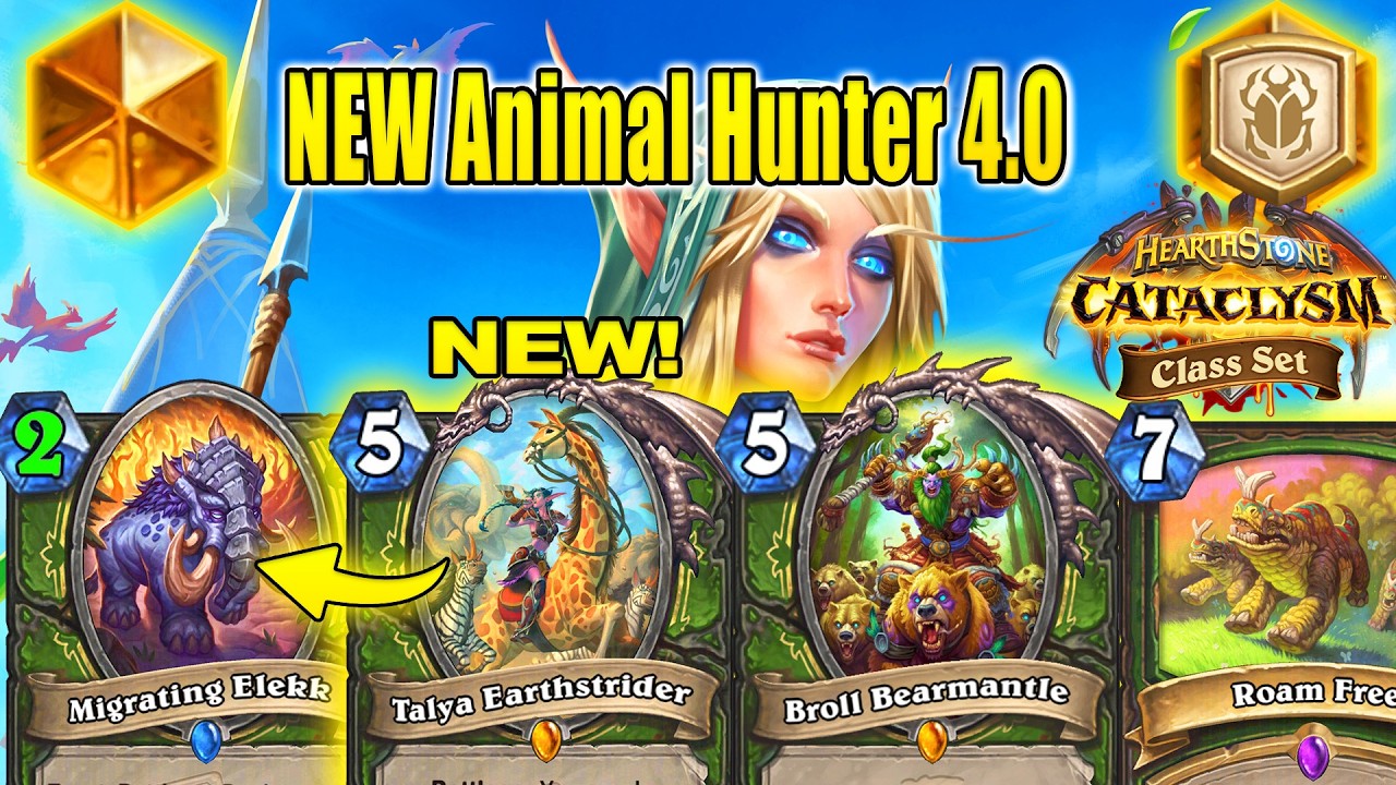 Buffed Animal Companion Hunter 4.0 Deck To Craft Right Now At CATACLYSM Class Set | Hearthstone