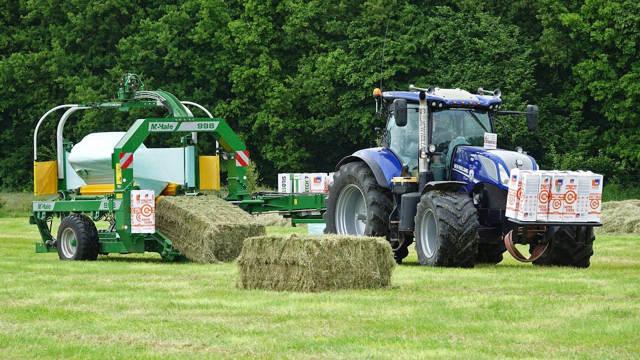 Pressing + Wrapping Bales | John Deere + New Holland + McHale | Verhoef | 2023