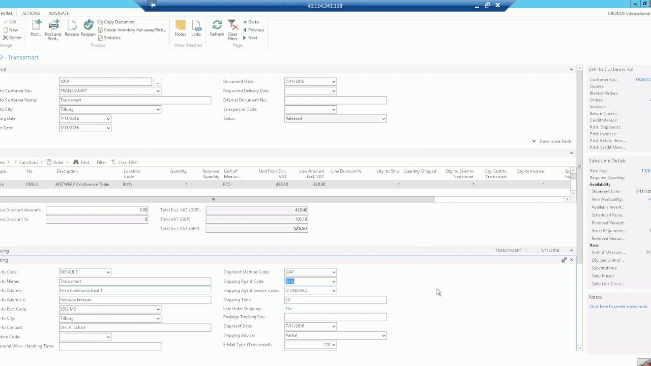 ShipIt module Transsmart in Navision & Dynamics NAV