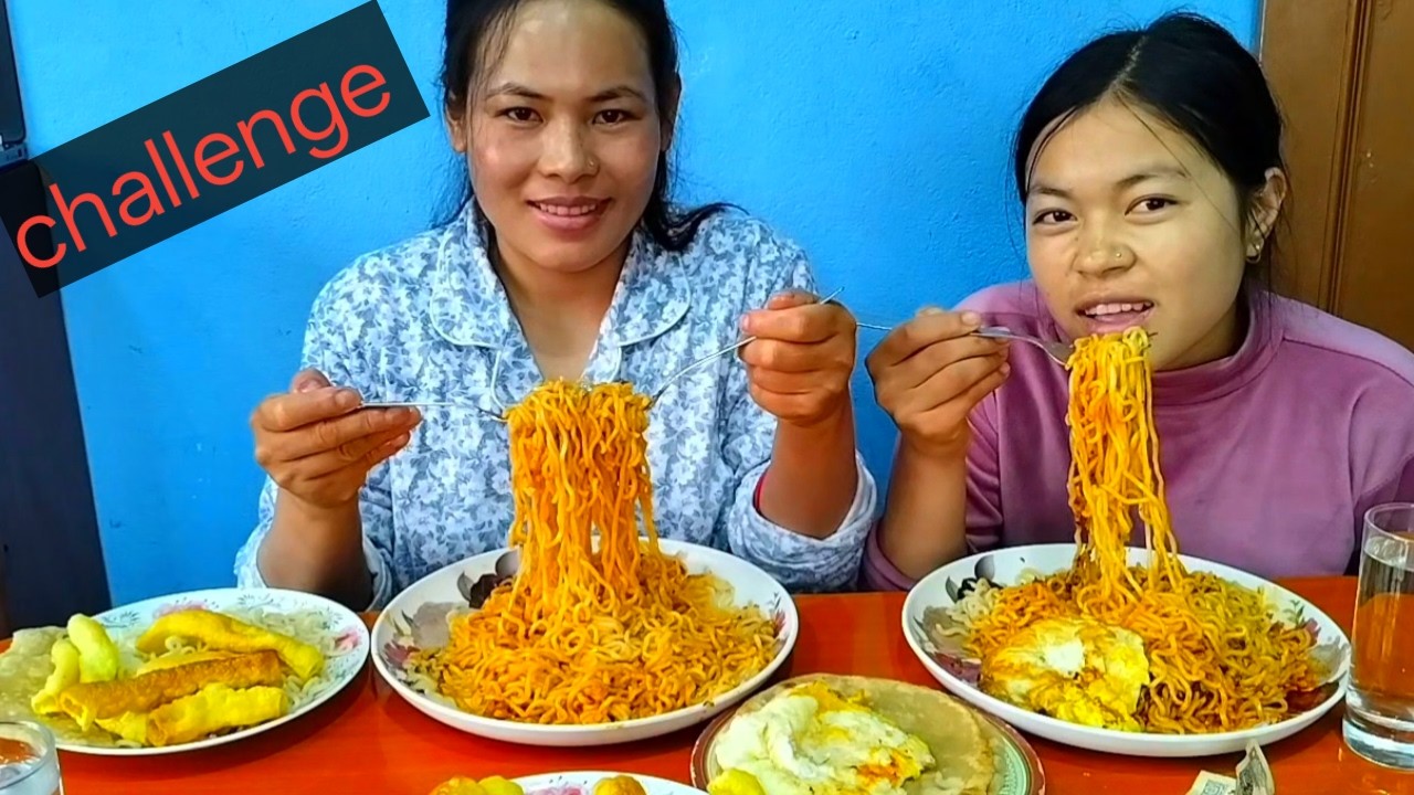 Current noodles Challenge 😍 nani le ramro sangha le video Garnu nai deyna