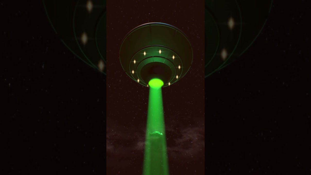 Alien Abduction by UFO Flying Saucer Beam Up with Weird Sound Effects