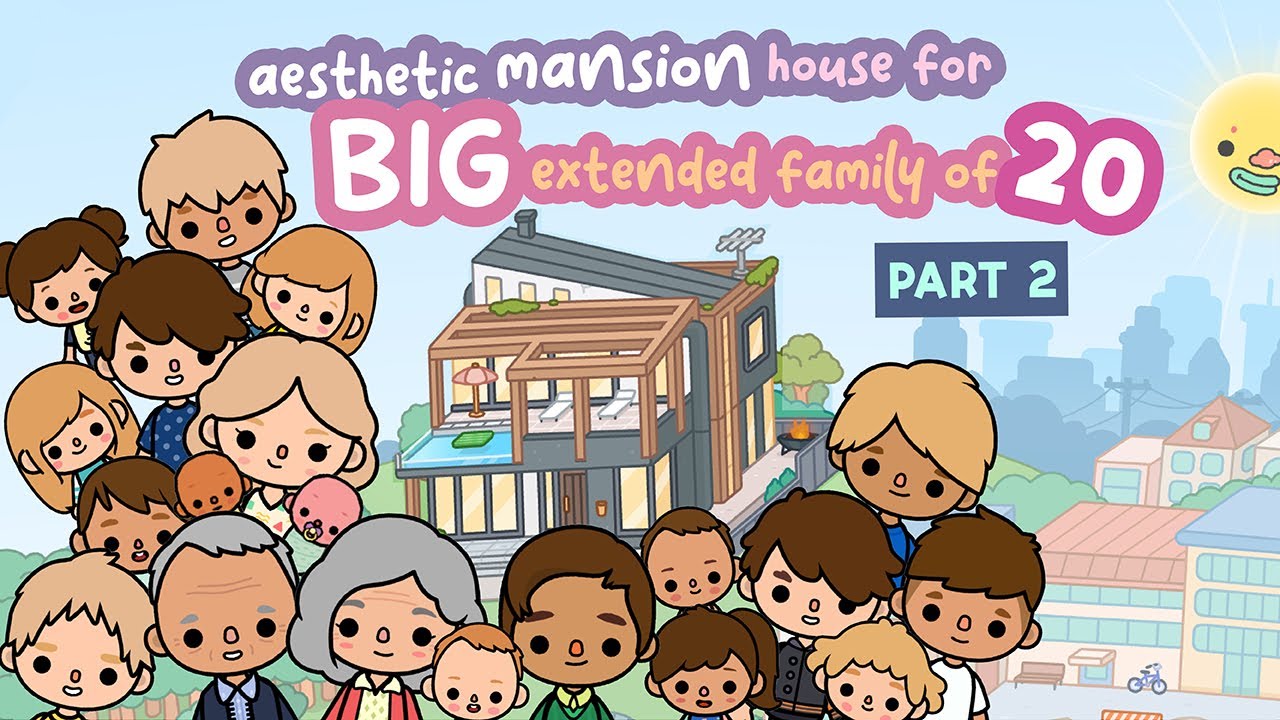 BIG Family of 20 Aesthetic Mansion House Design PART 2 🥳🏡 TOCA BOCA House Ideas | Toca Life World