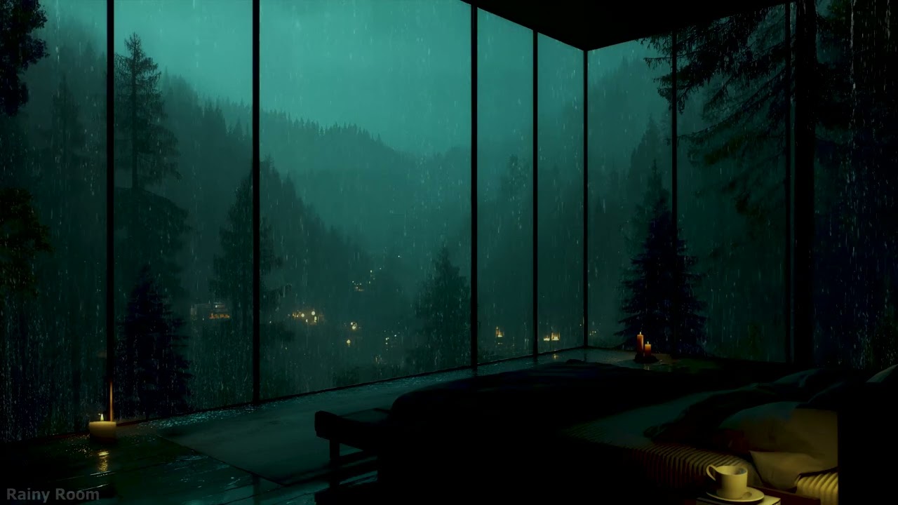 Sleep Peacefully Tonight 🌧️ No Ads | Soft Winter Rain in a Quiet Garden