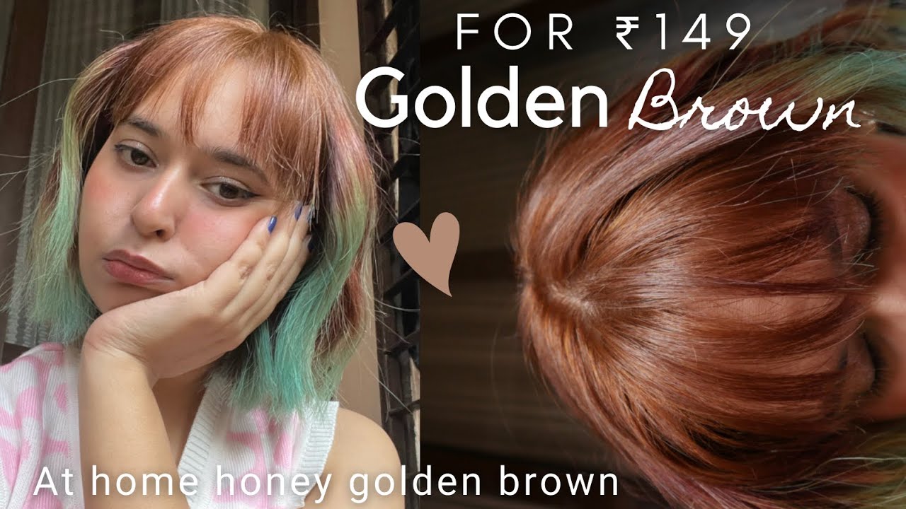 How To Color Hair At Home Under Rs.149 | Easy Golden Brown Hair Color | Garnier Golden Brown Color
