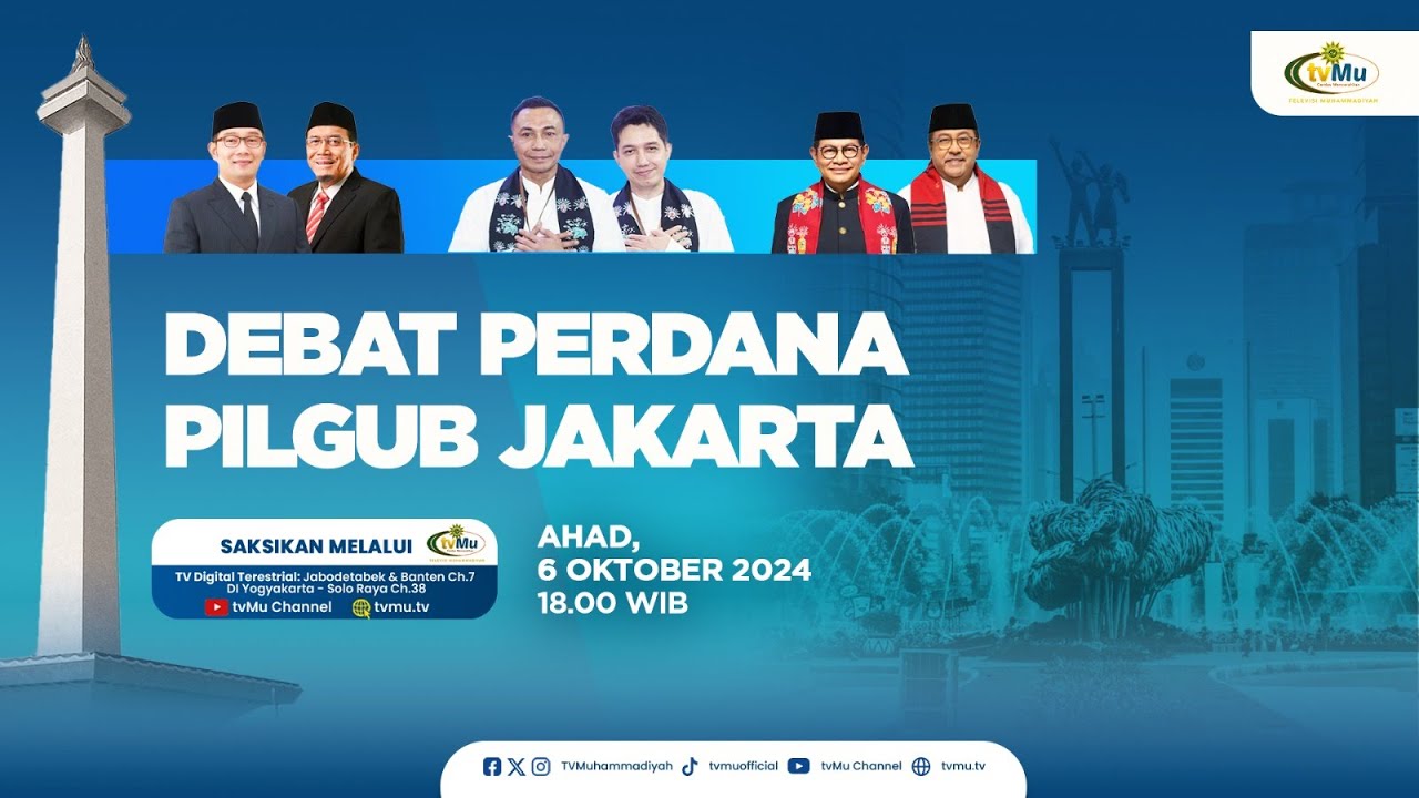 [LIVE] DEBAT PERTAMA CAGUB-CAWAGUB DKI JAKARTA | Ahad, 6 Oktober 2024