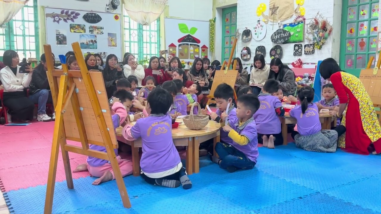 🌸🍀 Tiết dạy “Khám phá quả trứng” thi giáo viên giỏi Trường MN Đông Hải
