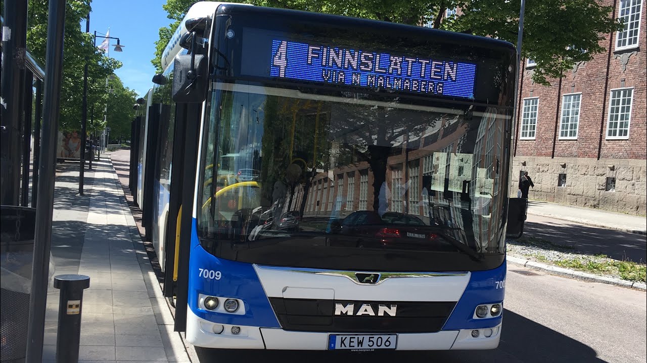Sweden, Västerås. Bus ride line 4 from Källgatan to Centralen.