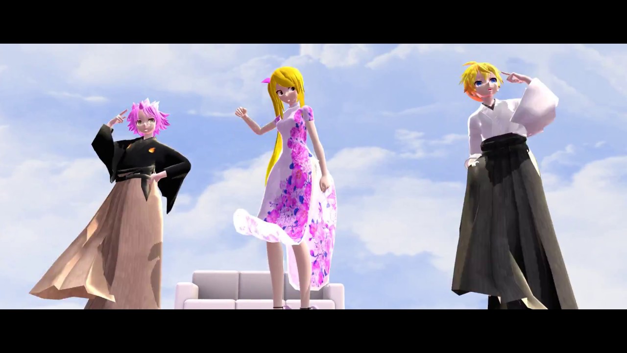 (MMD)Fairy Tail x VOCALOID-WAVE (Model DL)