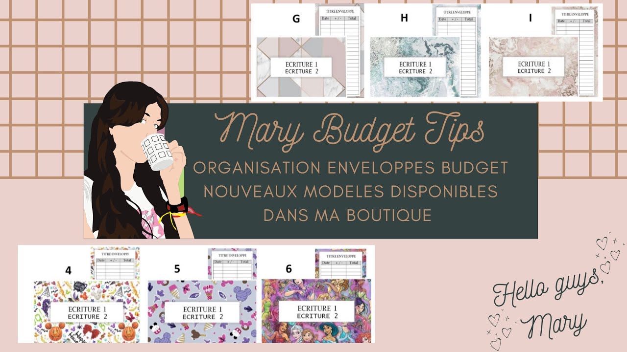ORGANISATION ENVELOPPES BUDGET - NOUVEAUX MODELES DISPONIBLES DANS MA BOUTIQUE (Et à petit prix !)