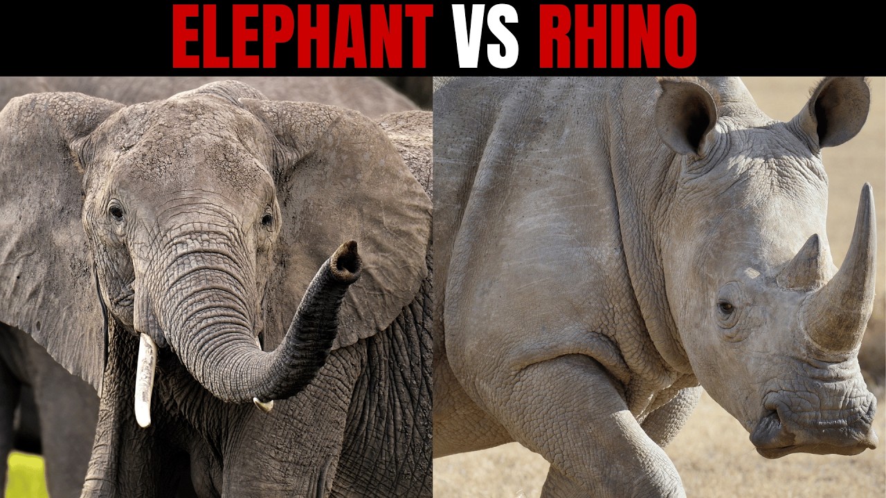 Elephant vs Rhino  Who Is Stronger?