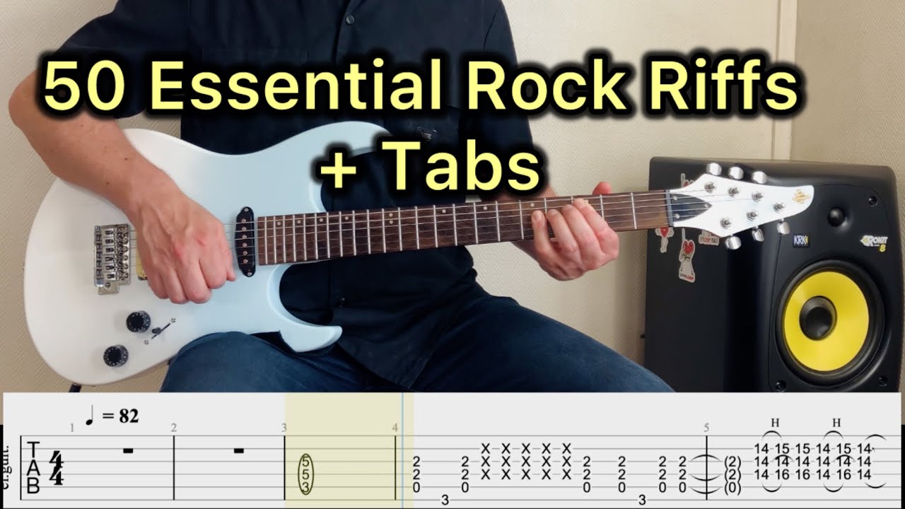 50 Essential Classic Rock Guitar Riffs + Tabs 🎸🔥