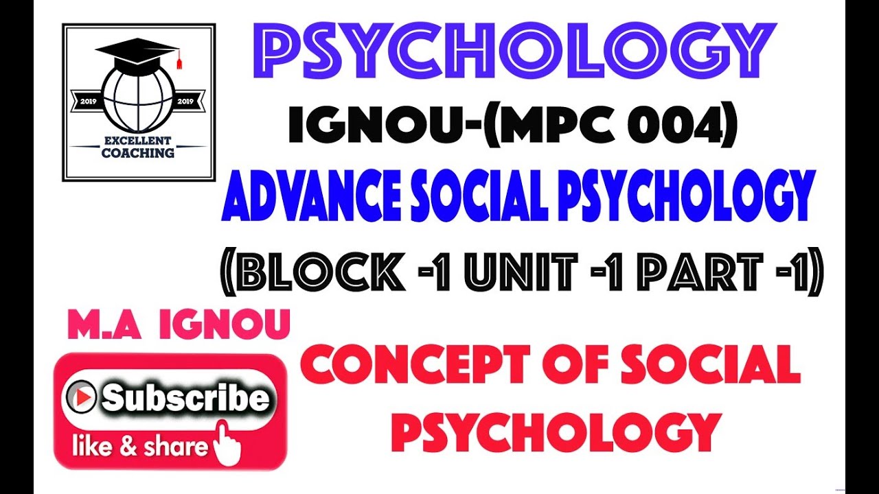 #IGNOUMPC004 ||#M.APsychology||#AdvanceSocialPsychology ||#Block 1||#Unit 1||#Part 1