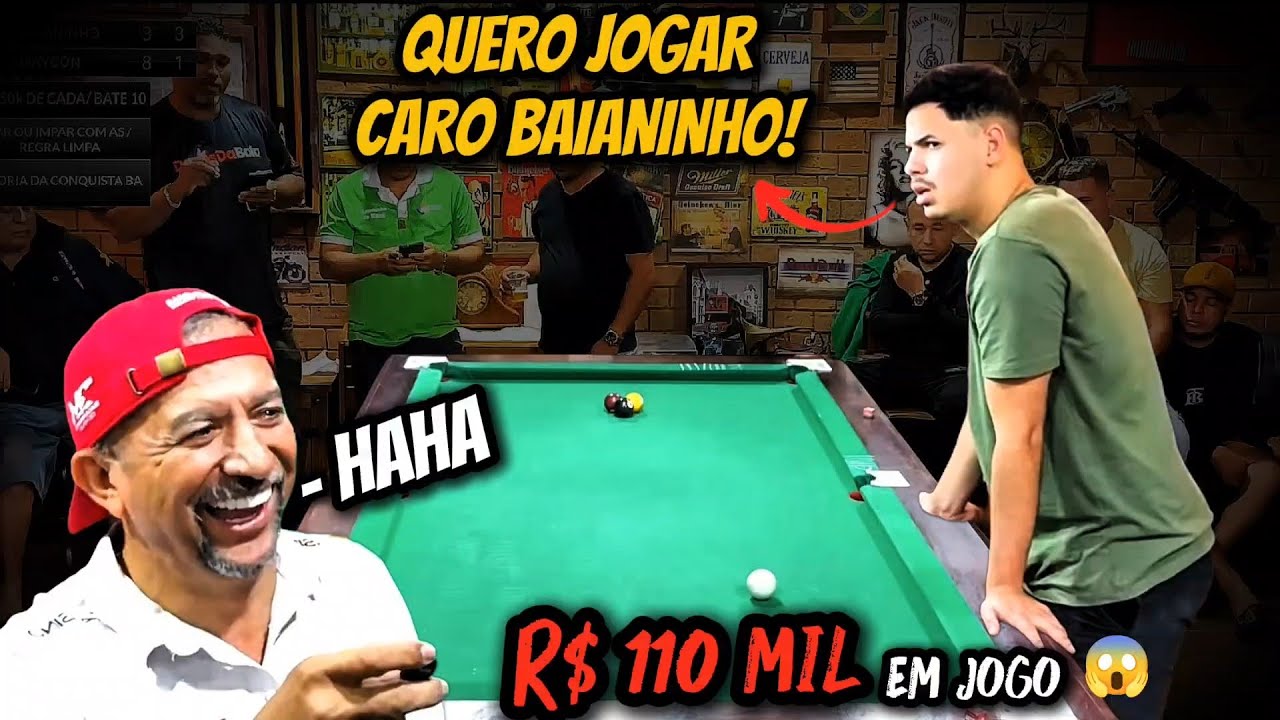 ELE DESAFIOU O BAIANINHO DE MAUÁ EM R$ 55 MIL REAIS 🔥😱 #sinuca 