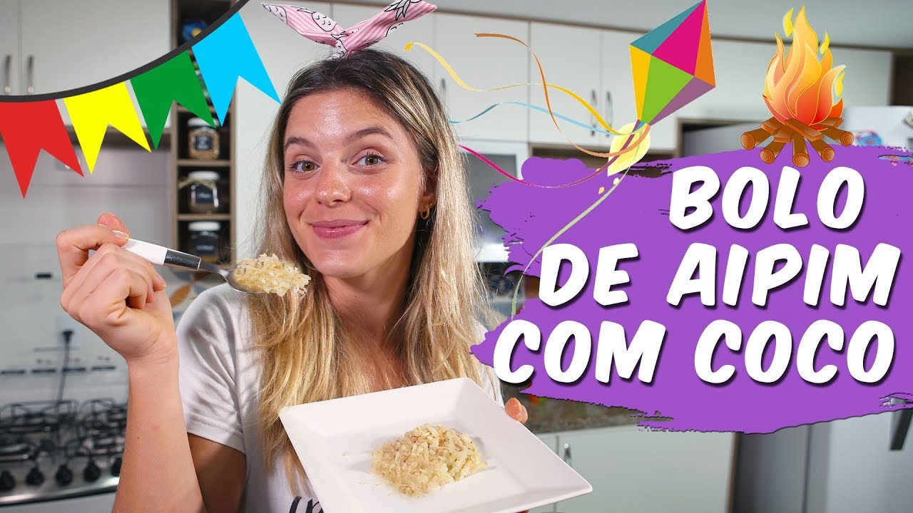 COMO FAZER BOLO DE AIPIM COM COCO SAUDÁVEL | BOLO DE MANDIOCA COM COCO