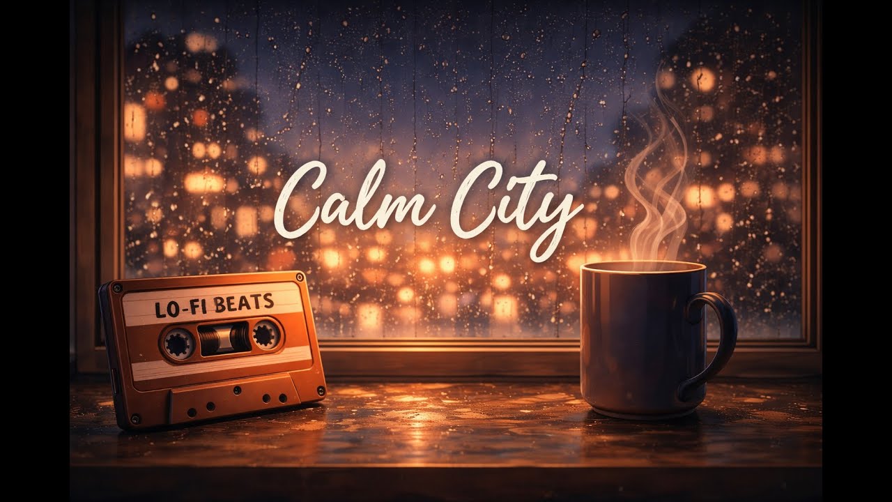 Fireplace Lo-Fi for Studying & Relaxing 🔥 | Calm City (30 Min)