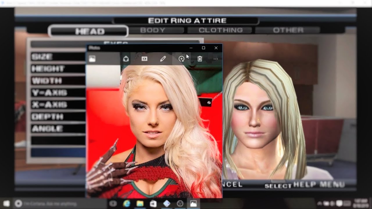 WWE SVR PS2 2011(HD) - How to create Alexa Bliss - created diva