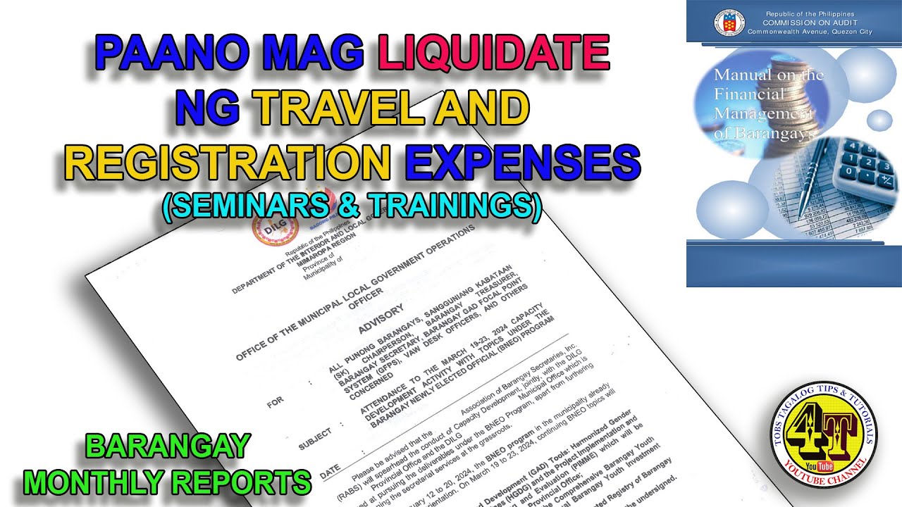 PAANO MAGCASH ADVANCE AT MAGLIQUIDATE NG TRAVEL & REGISTRATION EXPENSES | SEMINARS & TRAININGS