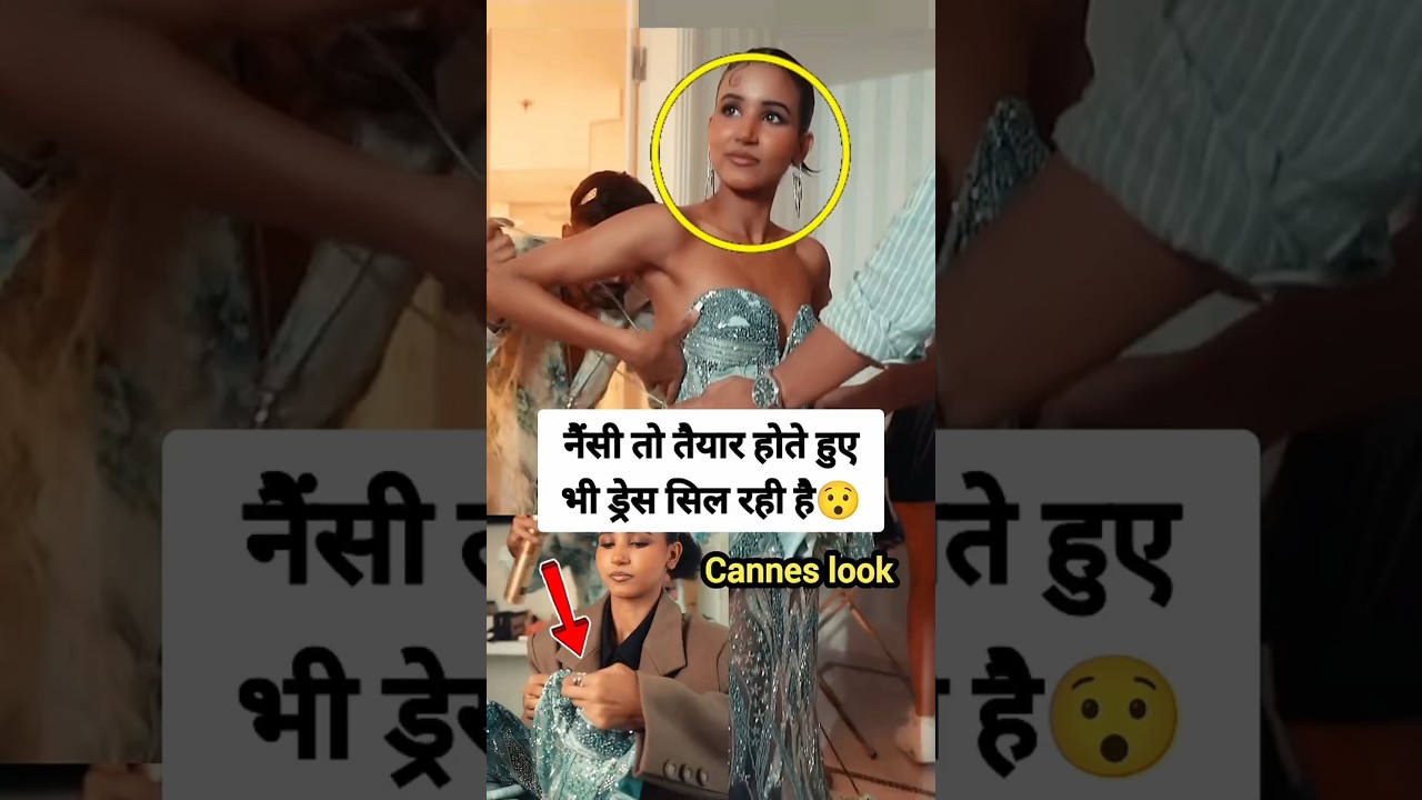Nancy Tyagi get ready for cannes film festival 2025 wear blue dress