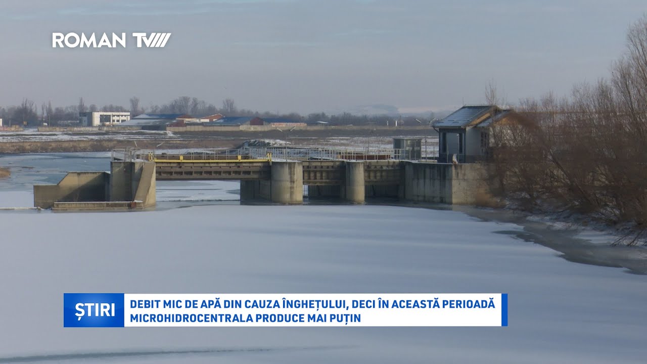 Debit mic de apă din cauza înghețului, deci în această perioadă microhidrocentrala produce mai puțin