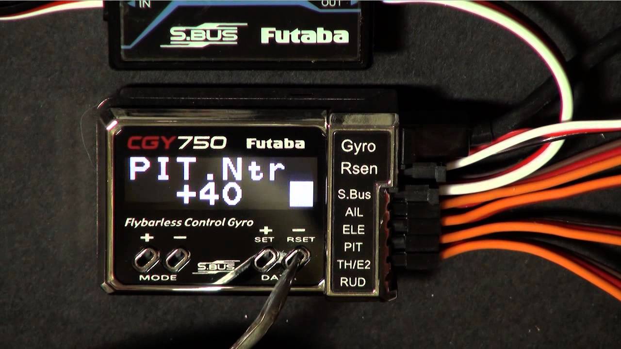 CGY750 V1.1  Part 2 - SwashSet Aileron and Elevator Menus - 7 channel Transmitters