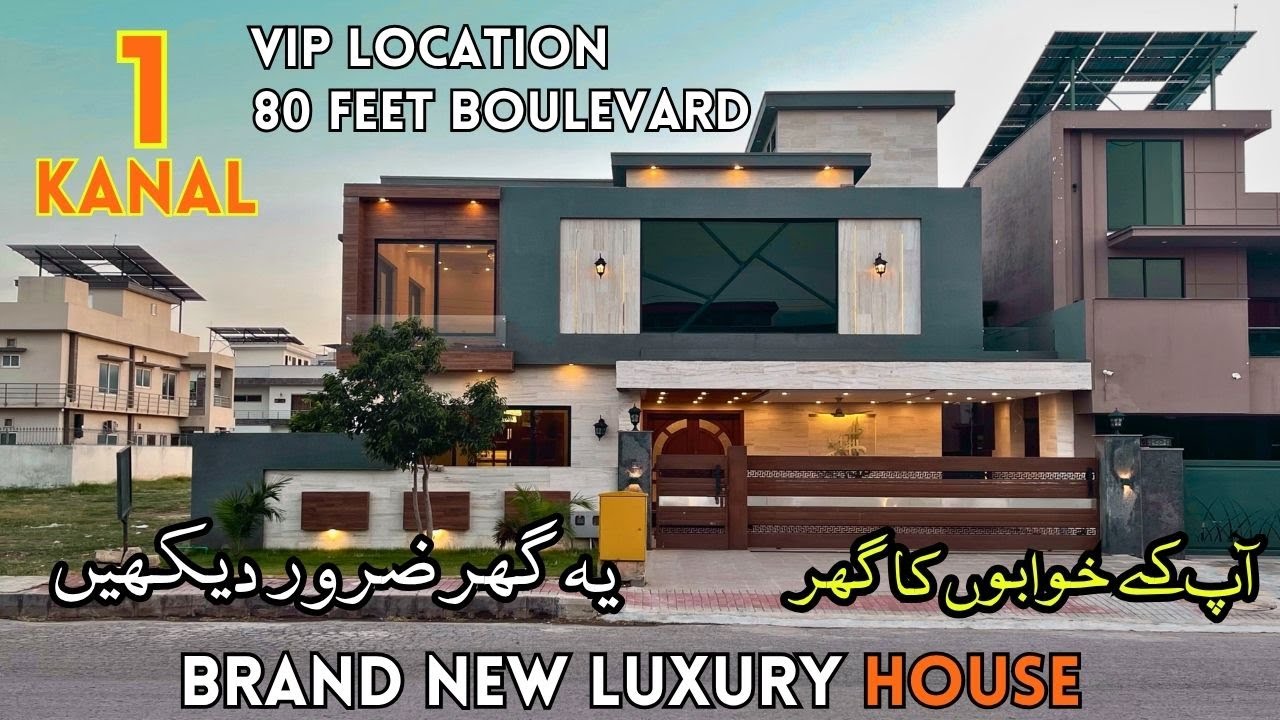 1 Kanal Brand New Luxury House for Sale on 80ft Boulevard in Bahria Town Phase 8, Rawalpindi