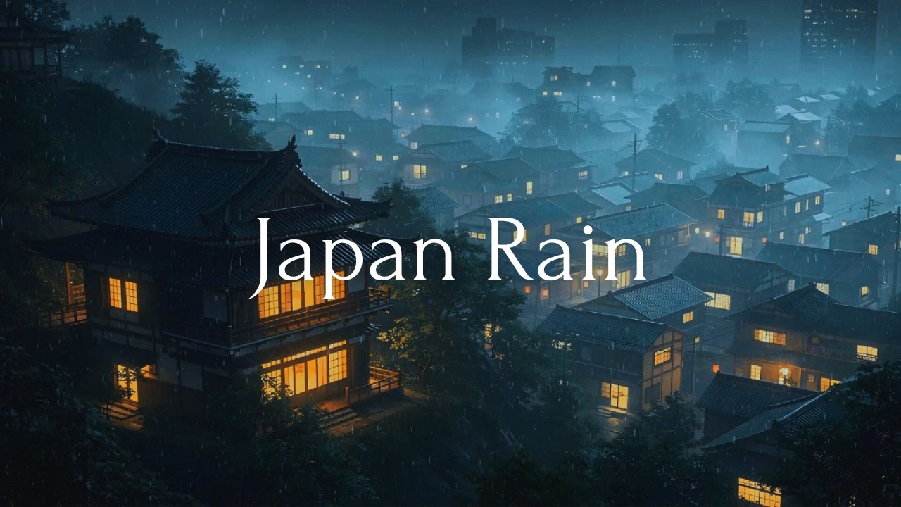 Peaceful Japan Night Rain 🌧️ Cozy Lofi Beats to Stay Focused