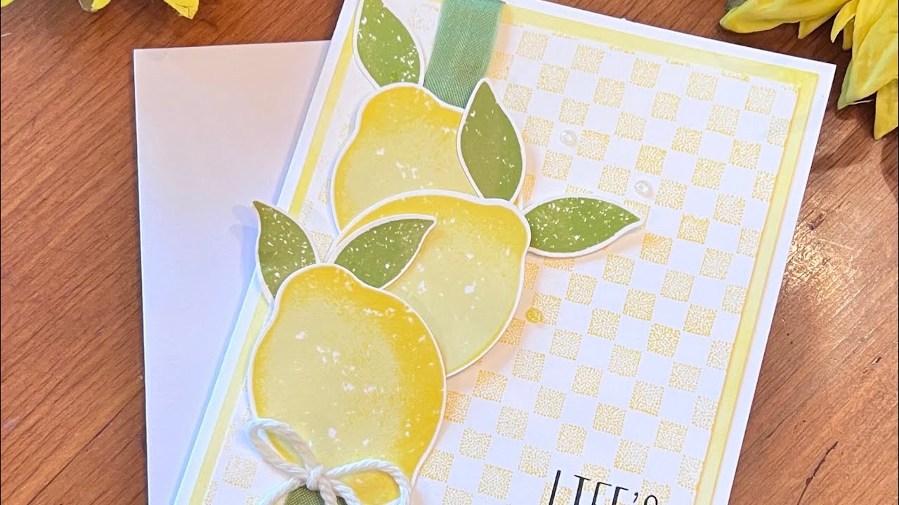 Stampin Up Lemon Zest Stamp and Paper Punch | Card Design #4
