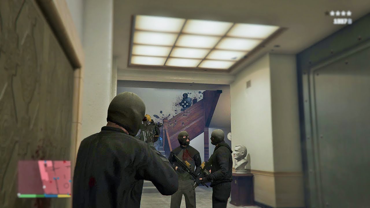 GTA 5 - Franklin, Michael and Trevor/Five Star Escape From The BANK # 11