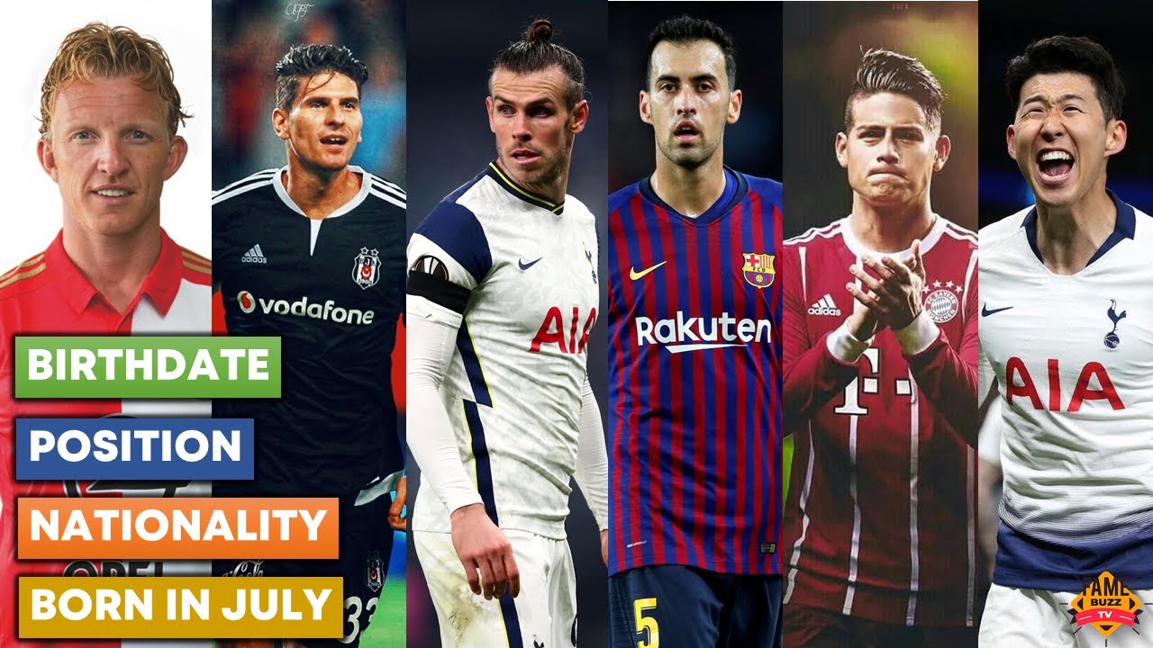 Top 20+ Footballers Who Born in July | Birthdates | Position | Nationality