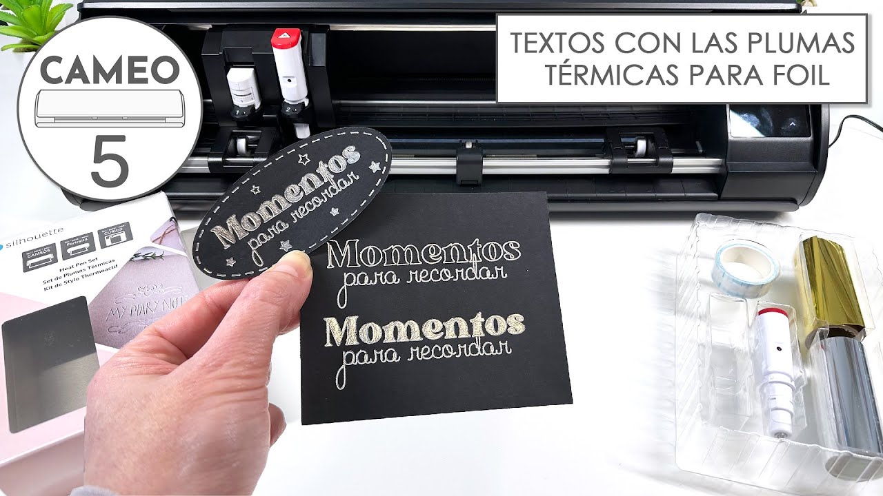 Textos con las plumas térmicas de foil de Silhouette Cameo 5
