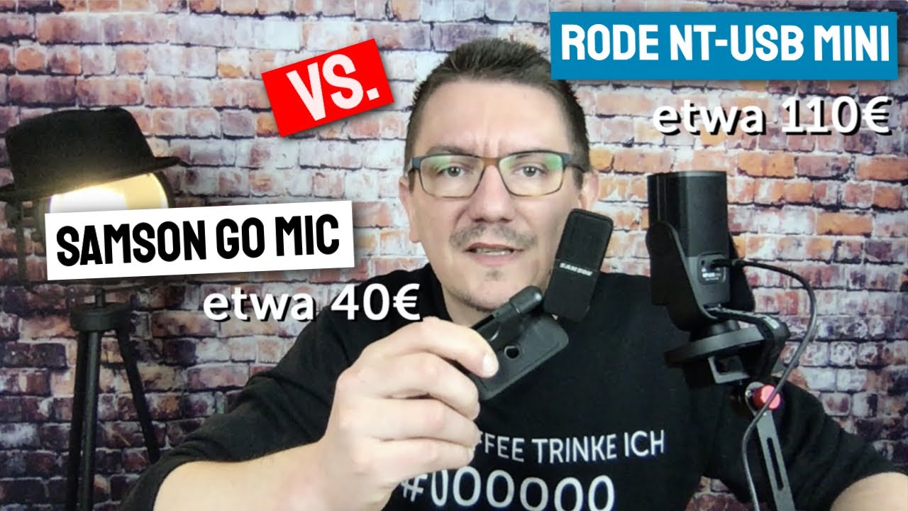 RODE NT USB mini (120 EUR) vs SAMSON GO MIC USB (45 EUR) - Mikrofon für YouTube oder Videokonferenz
