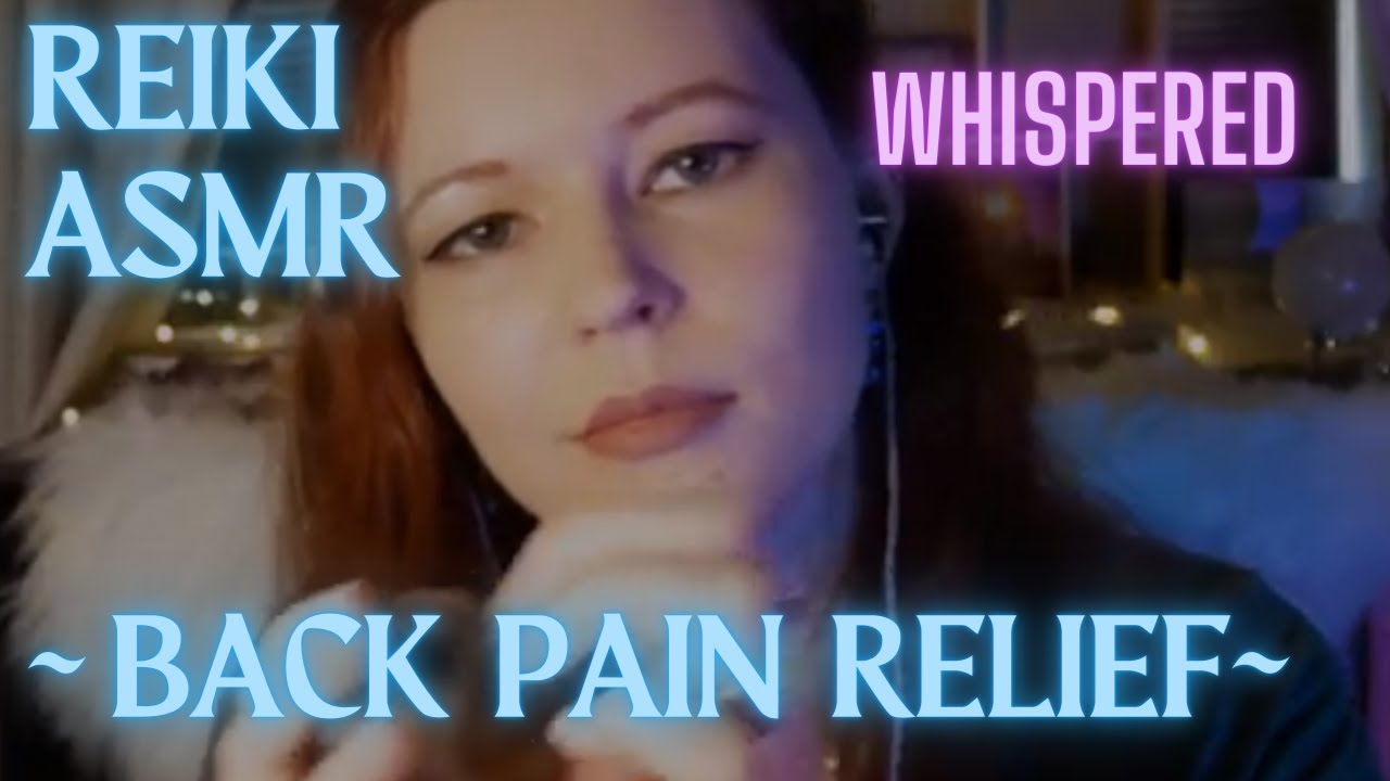 Reiki ASMR| Releasing Back Pain and Stuck Emotions| Drum Sound Healing, Pain removal, water sounds