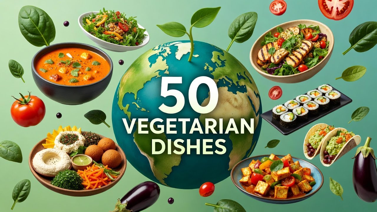 50 Pratos Vegetarianos Tradicionais pelo Mundo 🌱🌍 Veggie master