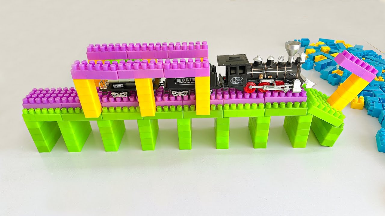 Satisfying DIY Lego Train Bridge | ASMR Building Blocks & Relax