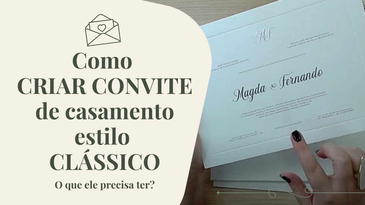 Será que Esse Convite de Casamento é Clássico Mesmo?