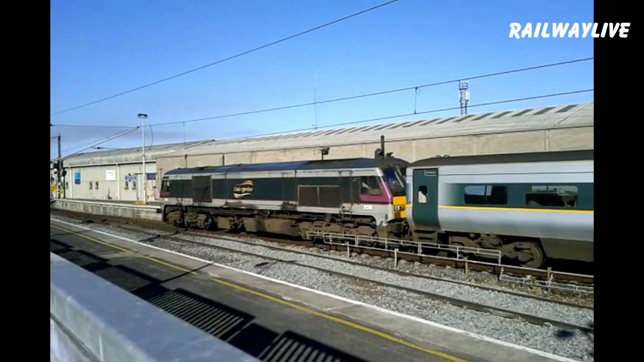 Intercity Enterprise arrives at Connolly in Sunshine (HD)