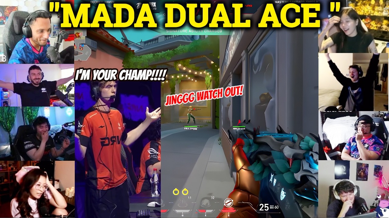 Valorant Streamers/Pros React to NRG MADA Shocking Dual ACE Against PRX in Masters Santiago
