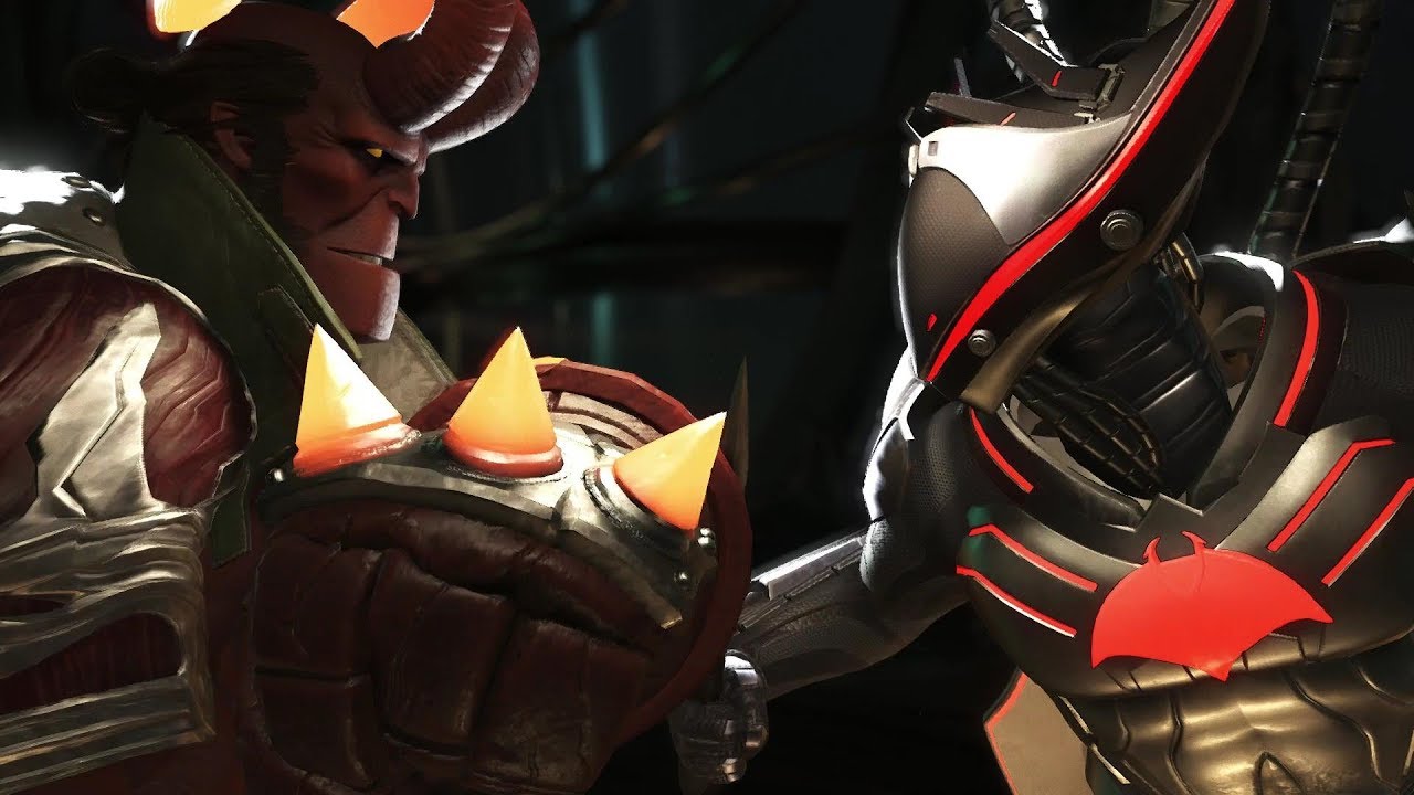 Injustice 2 : Hellboy Vs Black Manta - All Intro/Outros, Clash Dialogues, Super Moves